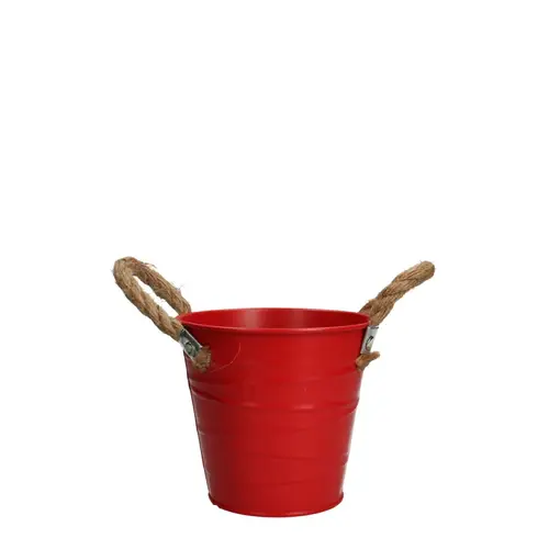 Zink Übertopf Julia rot D13cm H12cm