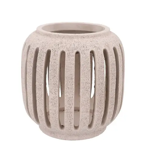 Beton Kerzenhalter weiss 21x21x21cm