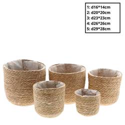 Korb Übertopf Santo braun 5/Set D29cm H28cm