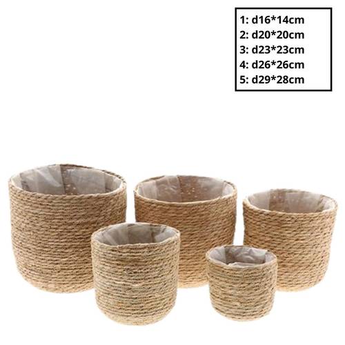 Korb Übertopf Santo braun 5/Set D29cm H28cm