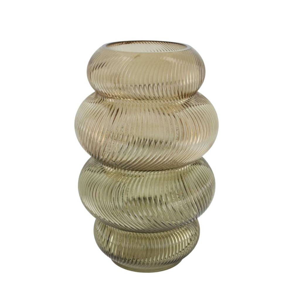 Glas Vase Bubble grau D19cm H30cm