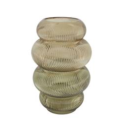 Glas Vase Bubble grau D19cm H30cm