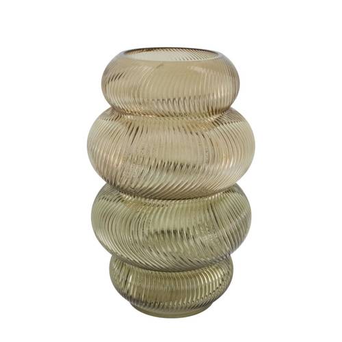 Glas Vase Bubble grau D19cm H30cm
