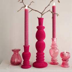 Kerzenständer Velvet rot D05cm H11cm