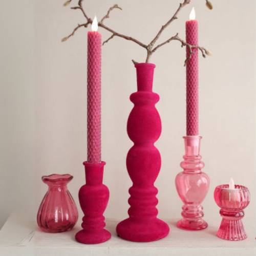 Kerzenständer Velvet rot D05cm H11cm