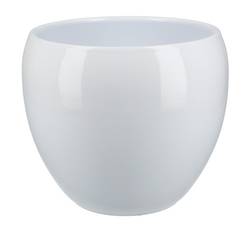 Keramik Bowl Übertopf weiss D18cm H19cm