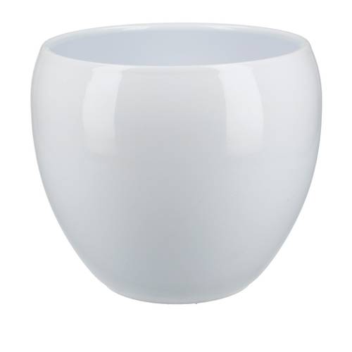 Keramik Bowl Übertopf weiss D18cm H19cm