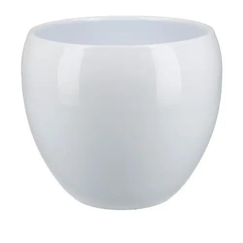 Keramik Bowl Übertopf weiss D18cm H19cm