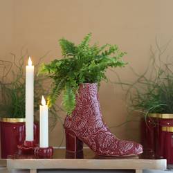 Keramik Vase Bootie rot 22x07x19cm 