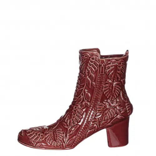 Keramik Vase Bootie rot 22x07x19cm 