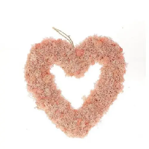 Kranz Herz rosa Rentiermoos D30x5cm