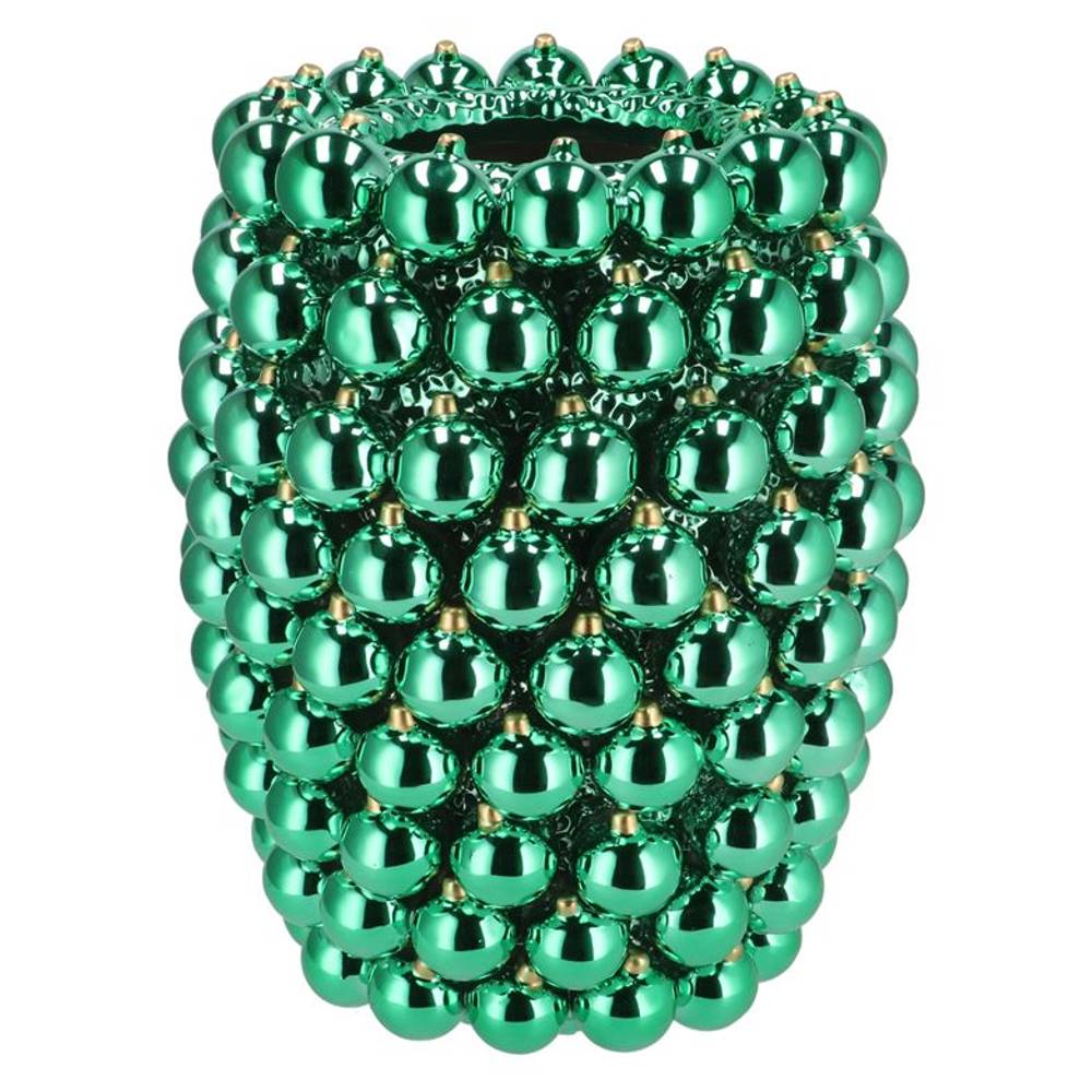 Weihnachtskugel Vase grün 30x30x39cm