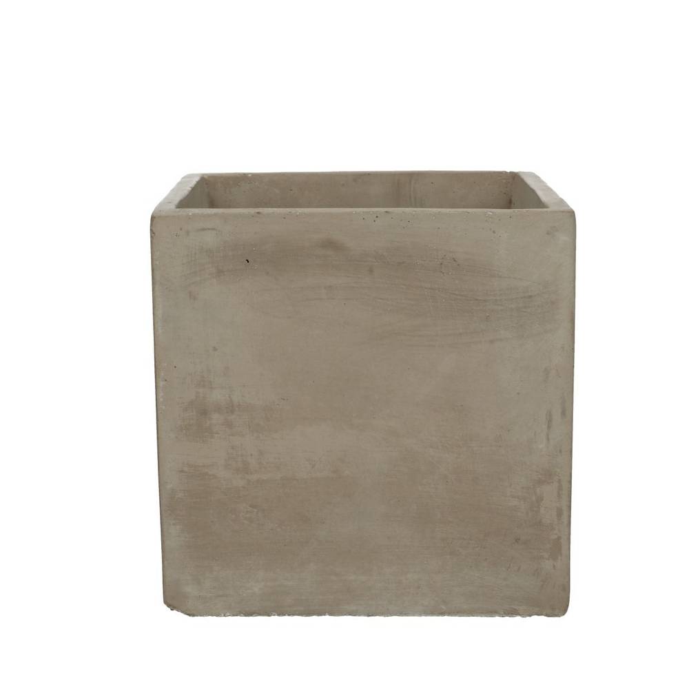 Keramik Kubus Stone grau D14cm H14cm