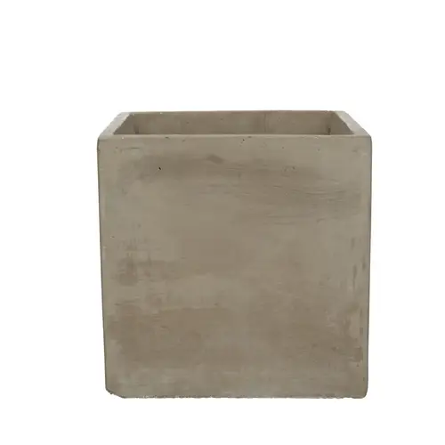 Keramik Kubus Stone grau D14cm H14cm