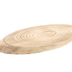 Trocken Birke Scheibe Oval D45cm