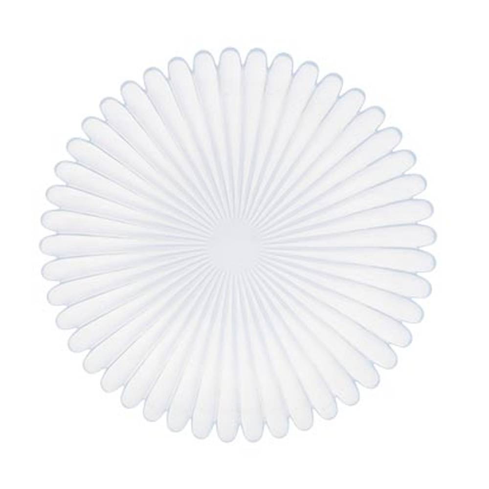 Glas Teller Blütenblatt hell blau D27cm