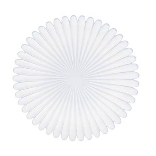 Glas Teller Blütenblatt hell blau D27cm