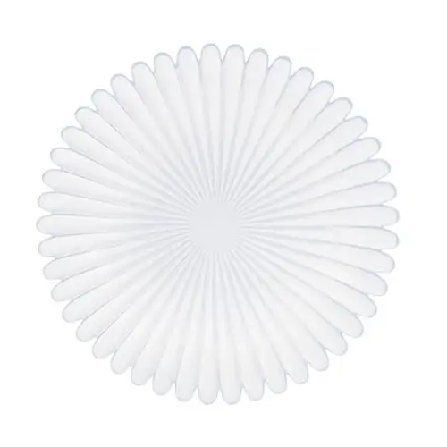 Glas Teller Blütenblatt hell blau D27cm