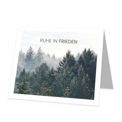 Karte Ruhe In Friede 9x8cm 12st