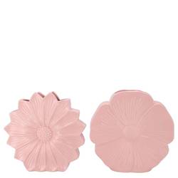 Keramik Vase Daisy Bloom mix rosa 18x06x18cm