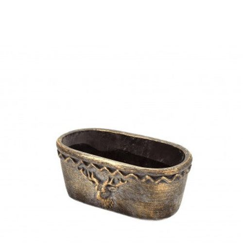 Keramik Rentier schwarz gold 20x12x8.5cm