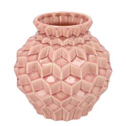 Keramik Vase Gia Structure alt rosa 23x23x23cm