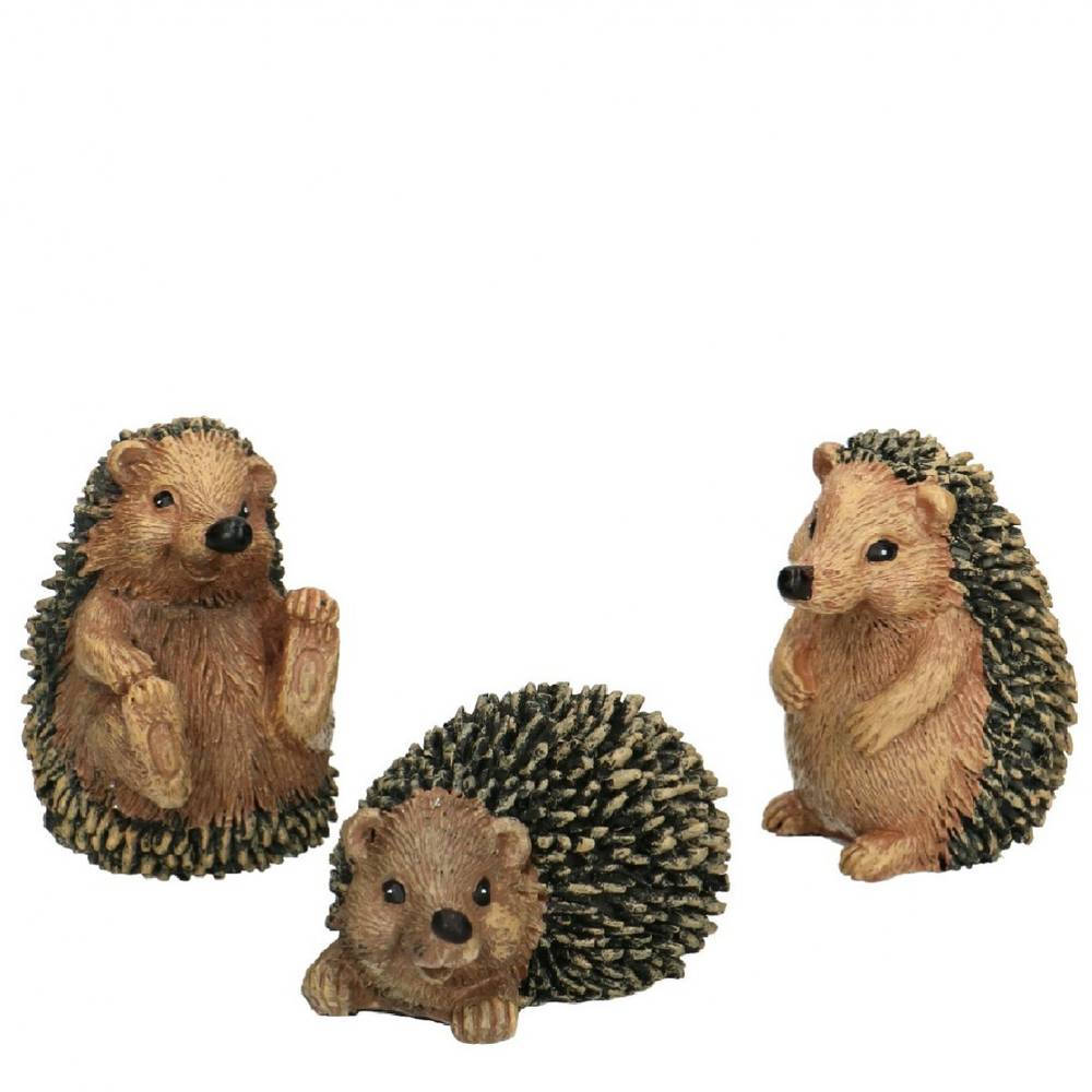 Deko Igel braun mix 12cm 