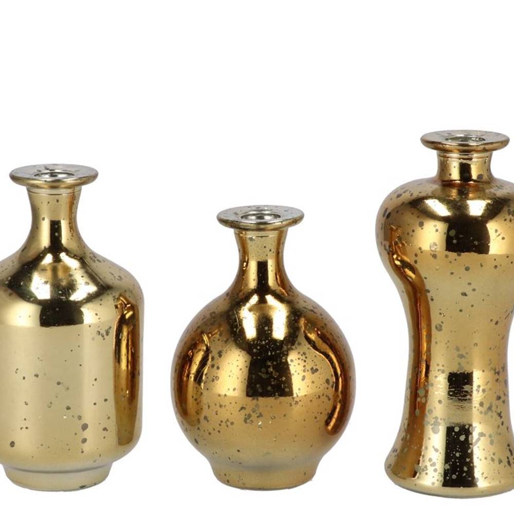Glas Vase Taylor gold D08cm H12cm