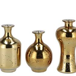 Glas Vase Taylor gold D08cm H12cm