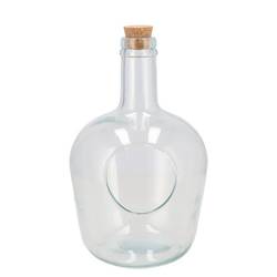 Glas Flasche mit Loch +Kork 30×19 cm