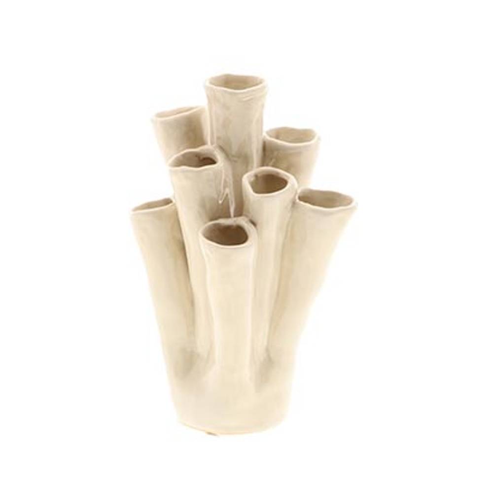 Keramik Vase Echo creme D14.5cm H22cm