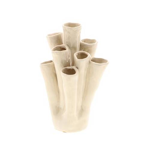 Keramik Vase Echo creme D14.5cm H22cm