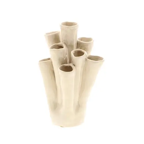 Keramik Vase Echo creme D14.5cm H22cm