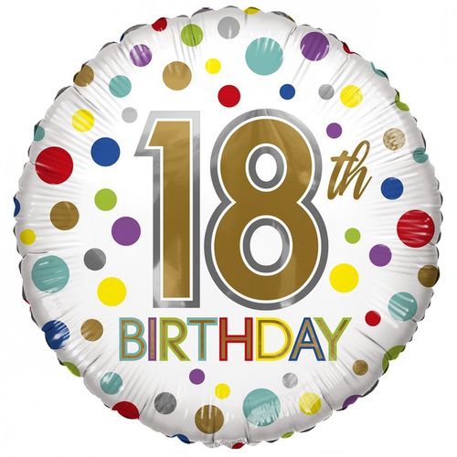 Ballon Eco 18th Birthday Rund mix D45cm