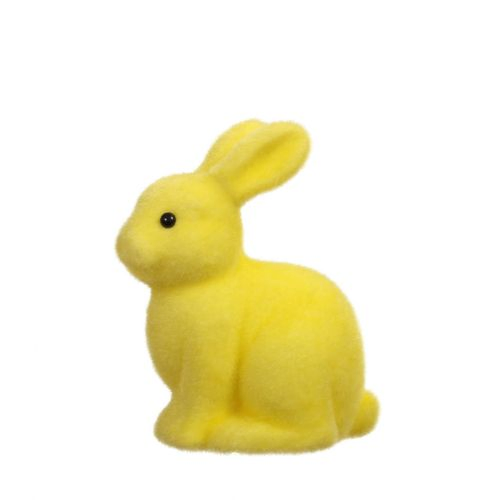 Deko Kaninchen Flocke gelb D12cm H21cm
