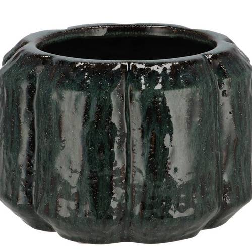 Keramik Übertopf Kiran dunkel grün 23x23x16cm