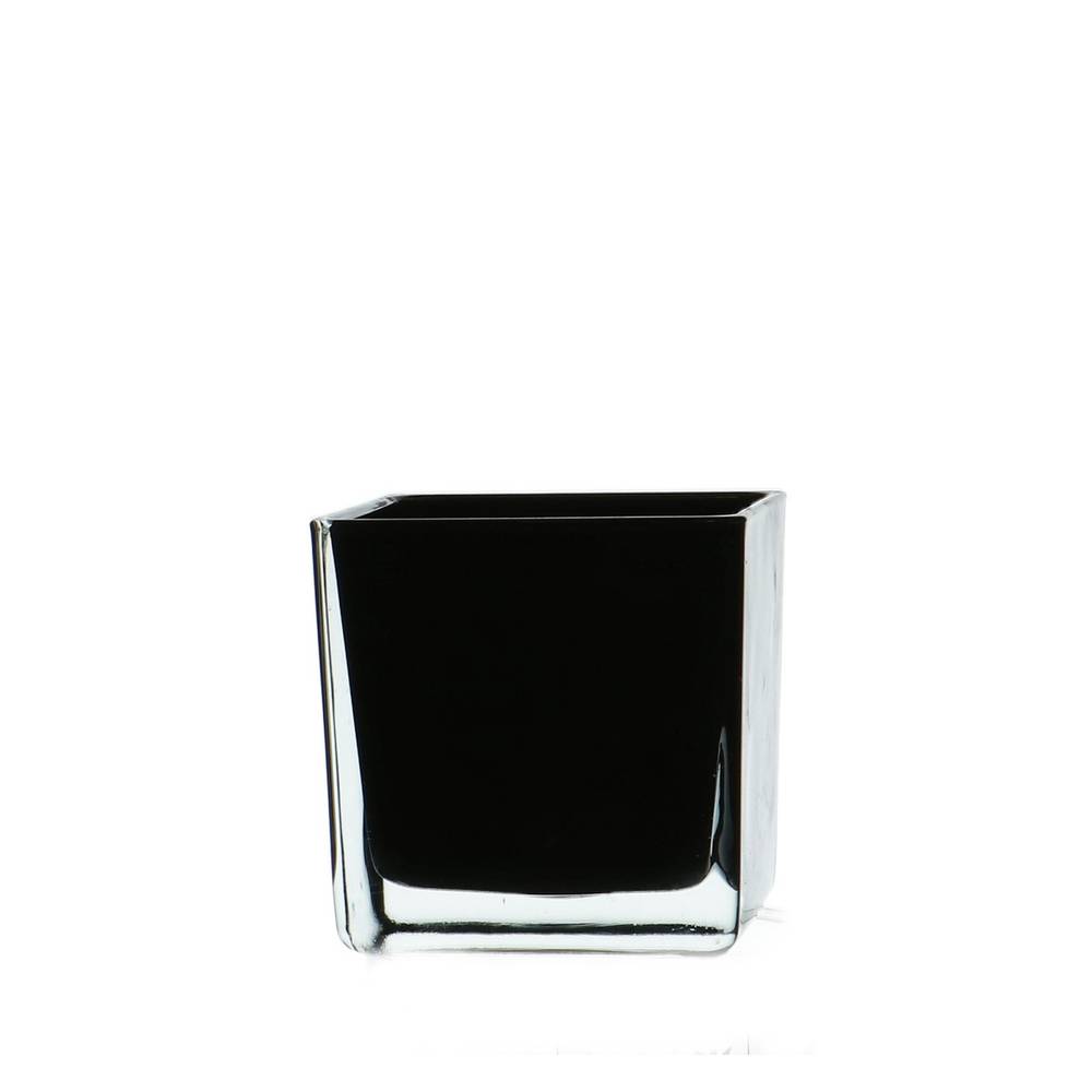 Glas Akkubak schwarz D08cm H08cm