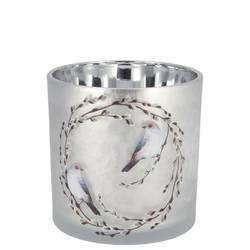 Teelichthalter Ruby Nordic silber 07x08cm