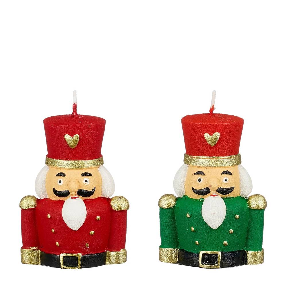 Kerze Nussknacker mix D06cm H09cm