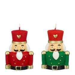 Kerze Nussknacker mix D06cm H09cm