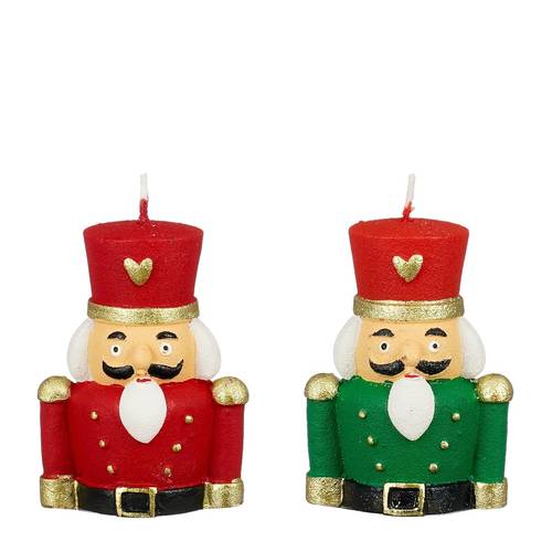 Kerze Nussknacker mix D06cm H09cm