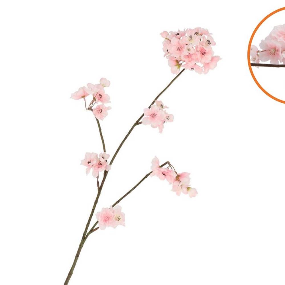 Seiden Kirschblüte hell rosa L85cm