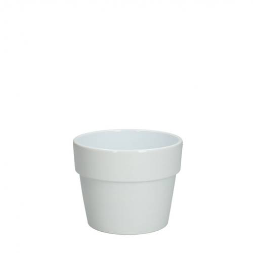 Keramik Übertopf Calima weiss D10cm H08cm  