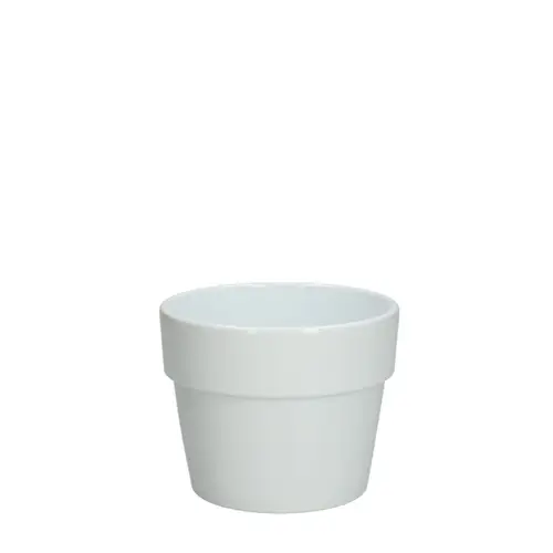Keramik Übertopf Calima weiss D10cm H08cm  