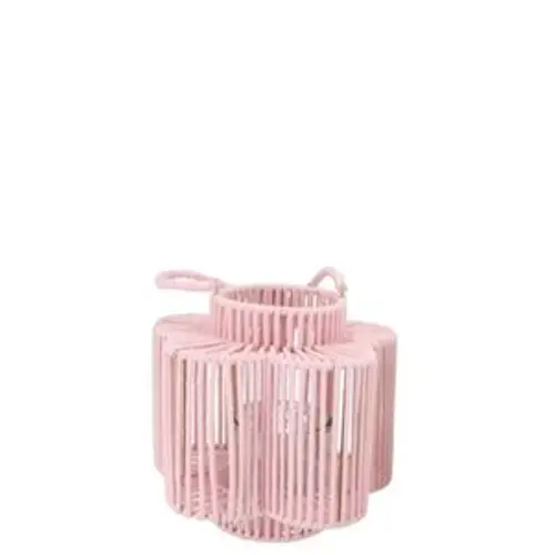 Laterne Cruz Blume rosa 10x18x20cm