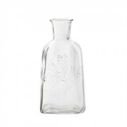 Glas Flasche Blume D03/09cm H19cm