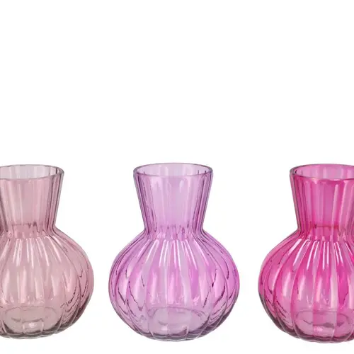 Glas Vase Feline mix lila D17cm H22cm