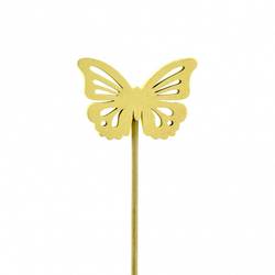 Schmetterling auf Stab gelb H20cm 6cm