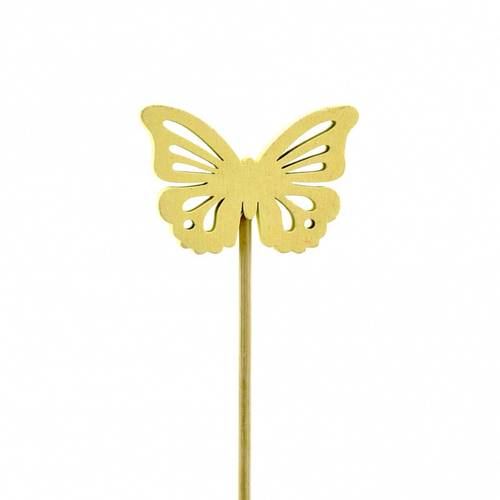 Schmetterling auf Stab gelb H20cm 6cm