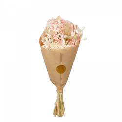 Trockenblumen Strauss exklusiv rosa/creme L50cm